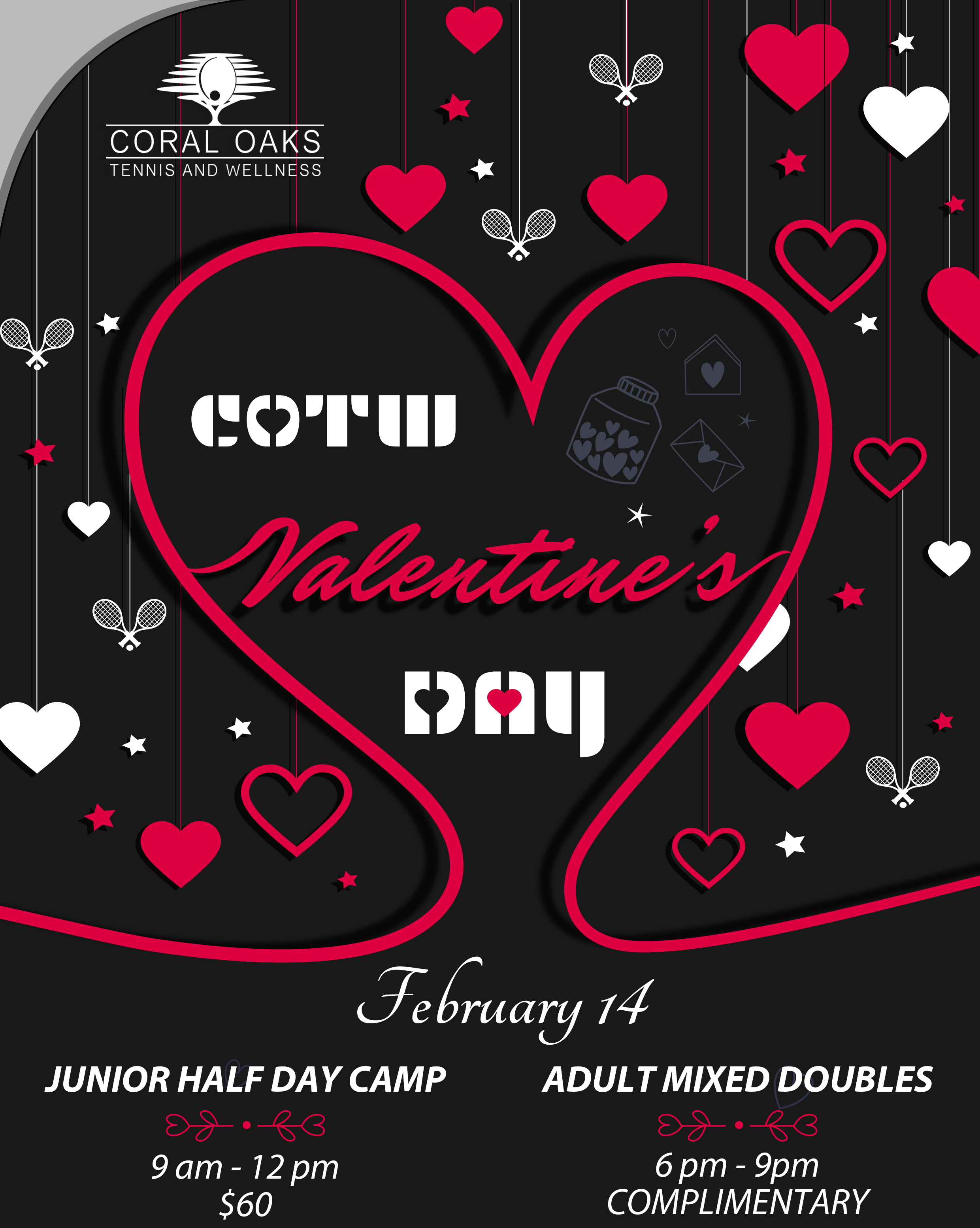 Valentine’s Day Junior Half Day Camp 💕🎾